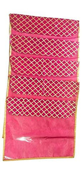 10pcs Cross Gota Saree Cover/Salwar Suit Cover/ Multipurpose / Heavy Flap for Packing/Storage/Gifting/organizing Wardrobes ,Marriage Gifts,